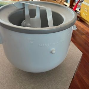 Kitchen aid ice cream attachment.